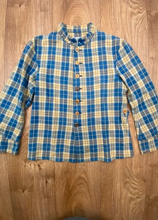 Visvim Jacket - beige indigo - motif carreaux homme -Taille M, merk: Visvim, staat: Nieuw zonder prijskaartje, maat: M, € 350,00, € 368,20 inclusief Kopersbescherming Pro