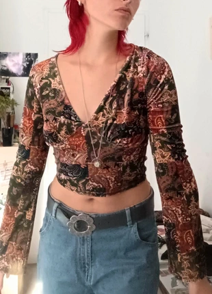 Haut en velour, marque: Stradivarius, état: Neuf sans étiquette, taille: S / 36 / 8, 5,00 €, 5,95 € Protection acheteurs incluse