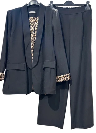 Blazer marine léopard taille L, marca: Boutique Parisienne, estado: Muito bom, tamanho: L / 40 / 12, €52.00, €55.30 inclui Proteção do Comprador Pro