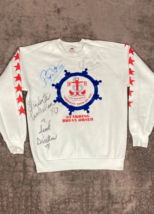 Sweat-shirt Blanc American Tour on Ice USS Greenbrier 1991 Vintage Made in USA, marque: Vintage Dressing, état: Bon état, taille: L, 7,99 €, 9,09 € Protection acheteurs (Pro) incluse