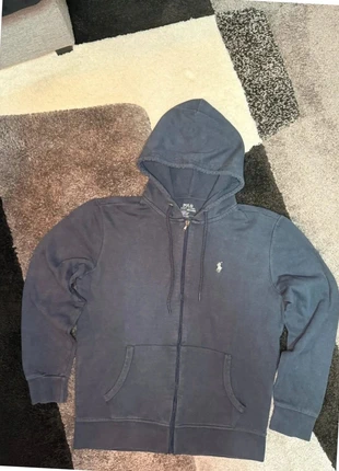 Veste / sweat zippé à capuche Ralph Lauren marine logo brodée., merk: Ralph Lauren, staat: Goed, maat: S, € 70,00, € 74,20 inclusief Kopersbescherming
