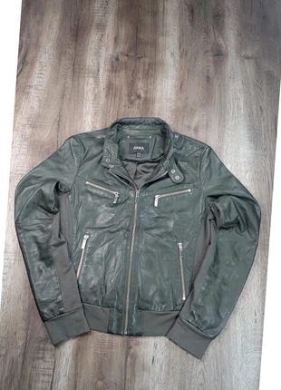 Veste en cuir vert foncé ARMA véritable cuir de mouton taille 42, brand: Arma, condition: Very good, size: M / 38 / 10, €65.00, €68.95 includes Buyer Protection