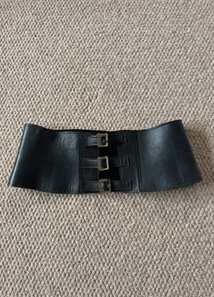 Y2k Black Suede Belt With Multiple Straps & Studs, condition: Satisfactory, size: 28 inches, £8.00, £9.10 includes Buyer Protection