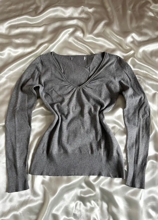 Pull col V à fronces coupe cintré en coton - y2k 2000s, marque: Top Vintage, état: Très bon état, taille: S / 36 / 8, 18,00 €, 19,60 € Protection acheteurs (Pro) incluse