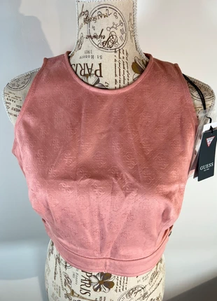 Top rosa Guess tessuto scamosciato, marke: GUESS, zustand: Neu, mit Etikett, größe: L / 40 / 12, 24,00 €, 25,90 € beinhaltet Vinted-Käuferschutz Pro