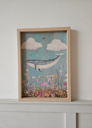 Poster - Floral Walvis | A4, marque: geen merk, état: Neuf sans étiquette, 4,95 €, 5,90 € Protection acheteurs incluse