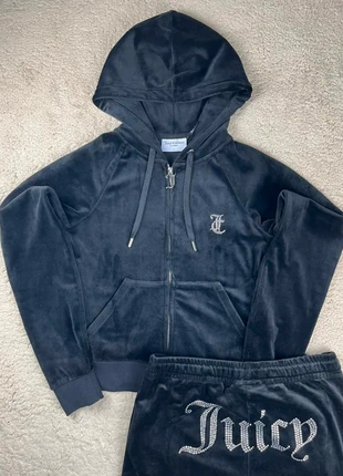 Survêtement Juicy Couture vintage Y2K en velours noir - Taille S, marca: Juicy Couture, estado: Muito bom, tamanho: S / 36 / 8, €85.00, €89.95 inclui Proteção do Comprador