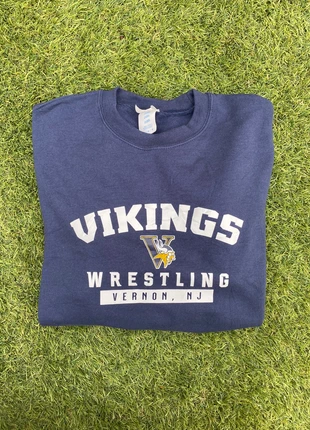 Vintage Sweatshirt USA College | Vikings Wrestling bleu marine | Taille M | Homme | WL042, brand: Vintage Dressing, condizioni: Ottime, taglia: M, €12.00, €13.30 include la Protezione acquisti