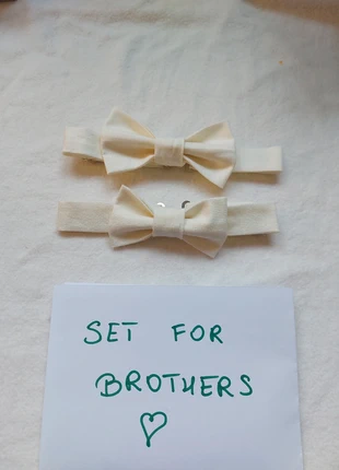 Set brothers Bow tie Fliege gravata borboleta papillon pajarita Christmas Noël Kerst baptise, merk: Atelier Daily Elegance, staat: Nieuw met prijskaartje, € 15,99, € 17,49 inclusief Kopersbescherming Pro