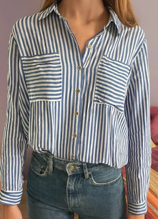 Chemise rayée Zara taille XS, marque: Zara, état: Neuf sans étiquette, taille: XS / 34 / 6, 7,00 €, 8,05 € Protection acheteurs incluse