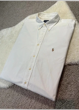Chemise blanche à manches longues – Ralph Lauren 318N, brand: Ralph Lauren, condizioni: Discrete, taglia: M, €18.00, €19.60 include la Protezione acquisti Pro