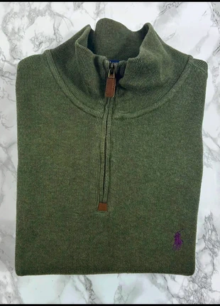 Pull 1/4 Zip Ralph Lauren Vert / Logo brodé Rouge / Taille L Homme, brand: Ralph Lauren, condizioni: Ottime, taglia: L, €45.00, €47.95 include la Protezione acquisti
