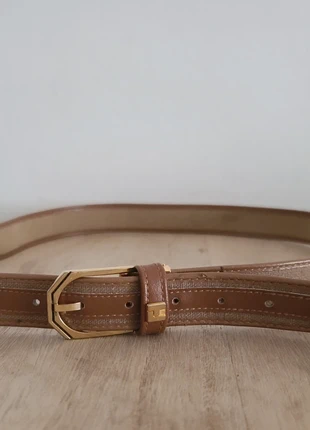 Ceinture en toile & cuir couleur camel Ted Lapidus vintage, brand: Ted Lapidus, condition: Very good, size: 75 cm, €37.00, €39.55 includes Buyer Protection