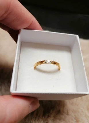 Alliance acier inoxydable doré et zirconium taille 56, merk: GMMboutique, staat: Nieuw zonder prijskaartje, maat: 55.6 mm / 17.7 mm Ø, € 12,00, € 13,30 inclusief Kopersbescherming Pro