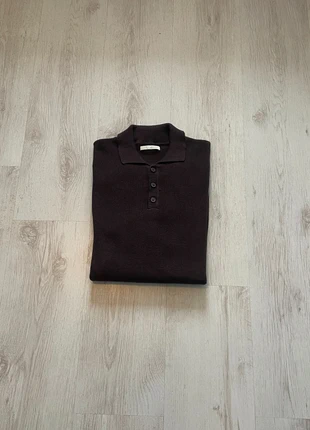 ZARA Gebreide Longsleeve Polo Bruin, merk: Zara, staat: Heel goed, maat: M, € 15,00, € 16,45 inclusief Kopersbescherming