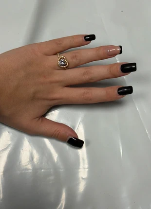 Anello regolabile cuore bianco su base gold, marque: S'Steel, état: Neuf sans étiquette, taille: Ajustable, 2,50 €, 3,33 € Protection acheteurs incluse