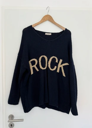 Pull bleue marine rock, brand: Culture Sud, condition: Very good, size: One size, €13.00, €14.35 includes Buyer Protection