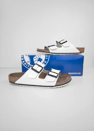 Birkenstock Arizona Blanche en Cuir - Taille 38 - Confort et style iconique, marca: Birkenstock, estado: Muito bom, tamanho: 38, €49.00, €52.15 inclui Proteção do Comprador Pro