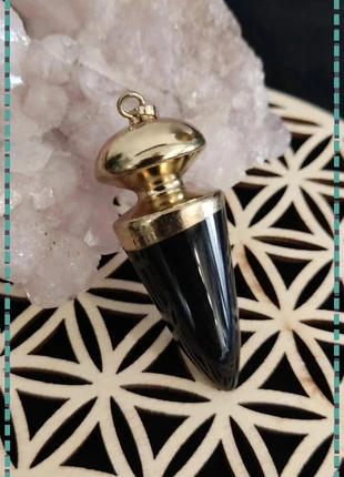 Super idée cadeau 🎁 pendentif pendule agate noire, marque: Pierre, état: Neuf avec étiquette, 10,00 €, 11,20 € Protection acheteurs incluse