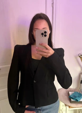 Blazer noir structuré, merk: Zara, staat: Heel goed, maat: M / 38 / 10, € 10,00, € 11,20 inclusief Kopersbescherming