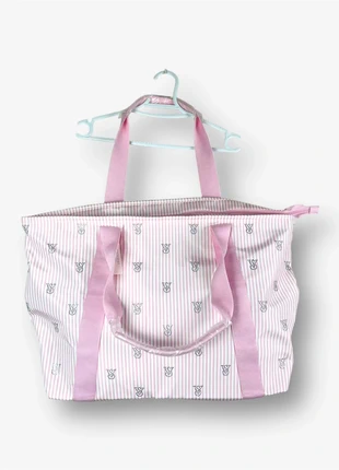 Victoria’s Secret Tote Bag rosa y blanco con brillos plateados, marque: Victoria's Secret, état: Neuf avec étiquette, 59,90 €, 63,60 € Protection acheteurs incluse