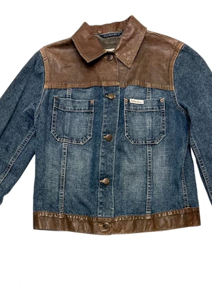 Veste en jeans et cuir Marlboro, marque: Marlboro Classics, état: Très bon état, taille: M / 38 / 10, 55,00 €, 58,45 € Protection acheteurs (Pro) incluse