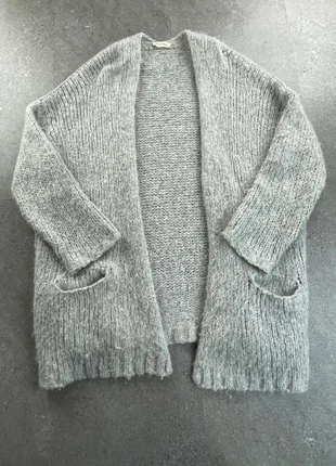 Veste | par dessus | cardigan maillé gris american vintage manche 3/4 taille S, merk: American Vintage, staat: Heel goed, maat: S / 36 / 8, € 19,00, € 20,65 inclusief Kopersbescherming