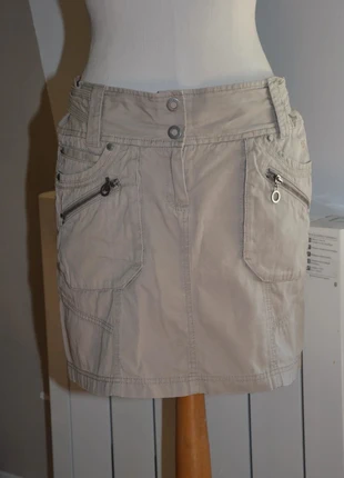 🌿 Jupe Esprit beige – Style utilitaire & 100% coton – Taille 38, merk: Esprit, staat: Heel goed, maat: M / 38 / 10, € 16,00, € 17,50 inclusief Kopersbescherming Pro
