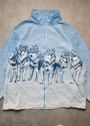 Veste polaire crazy fleece motif loup bleu blanc taille xxl femme ls33,16, marca: Vintage Dressing, estado: Muito bom, tamanho: XXL / 44 / 16, €29.90, €32.10 inclui Proteção do Comprador