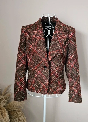 Vintage Bouclé Tweed Jacket – Autumn Tones – Size M/10, brand: Claudia Sträter, condition: Very good, size: M / UK 12-14, £12.00, £13.30 includes Buyer Protection