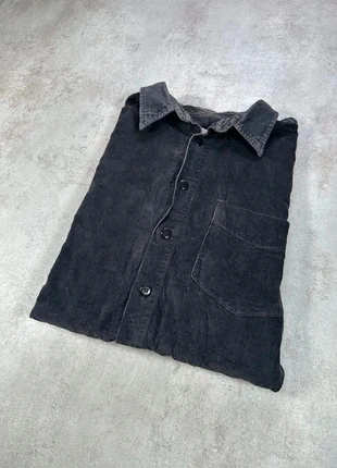 Chemise Vintage En Velours Côtelé / Corduroy Camarge gris sombre col taille XXL, merk: Vintage Dressing, staat: Heel goed, maat: XXL, € 13,00, € 14,35 inclusief Kopersbescherming Pro