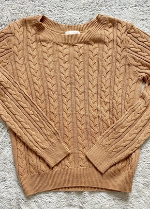 Pull marron camel torsadé H&M basic Taille S-36, brand: H&M, condition: Very good, size: S / 36 / 8, €7.00, €8.05 includes Buyer Protection
