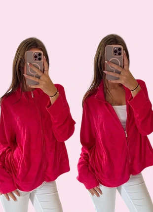 Authentic Juicy Couture 2000s Velour Zip Hoodie – Hot Pink – Vintage Y2K (3X), merk: Juicy Couture, staat: Heel goed, maat: XXXL / 46 / 18, € 32,50, € 34,83 inclusief Kopersbescherming