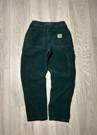 Carhartt WIP Flint Pant XS Velours Côtelé Vert Foncé Corduroy Pants Workwear Streetwear, marca: Carhartt, estado: Muito bom, tamanho: XS, €35.00, €37.45 inclui Proteção do Comprador