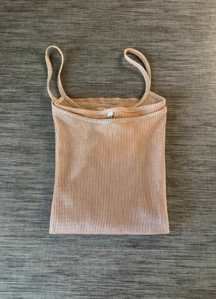 Débardeur côtelé effet satiné - champagne doré - taille 42/44 - État comme neuf, estado: Muy bueno, tamaño: XL / 42 / 14, 5,00 €, 5,95 € Protección al comprador incluida