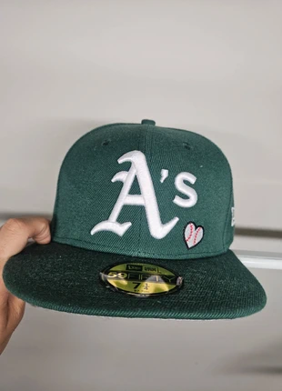 New Era Oakland A’s Fitted Cap Green – 59Fifty Size 7 1/4 (57.7 cm), merk: New Era, staat: Nieuw zonder prijskaartje, maat: 58, € 18,00, € 19,60 inclusief Kopersbescherming