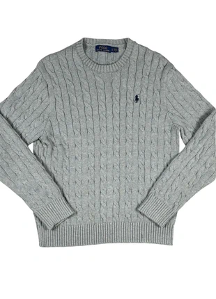 Vintage Men’s Ralph Lauren Grey Cable-knit Sweater, brand: Ralph Lauren, condition: Very good, size: L, £45.00, £47.95 includes Buyer Protection Pro