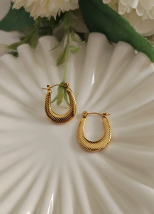 Boucle d'oreille dorée en acier inoxydable, marque: histoire d'or, état: Neuf sans étiquette, 8,99 €, 10,14 € Protection acheteurs incluse