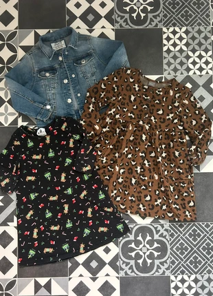 Girls x 3 item bundle: denim jacket + leopard print dress + Christmas dress 4-5 years vgc, brand: Next, condition: Very good, size: 4 years / 104 cm, £3.50, £4.08 includes Buyer Protection
