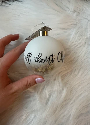 Glazen kerstbal: “All about christmas”, marque: It’s all about christmas, état: Neuf avec étiquette, 3,00 €, 3,85 € Protection acheteurs incluse