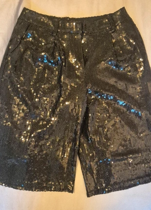 Ladies black sequin topshop long line shorts size 8, brand: Topshop, condition: New with tags, size: S / 8, £10.00, £11.20 includes Buyer Protection