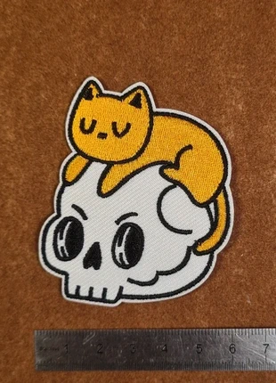 Patch Écusson Broderie Neuf Chat Crâne, marque: Chat Crâne, état: Neuf sans étiquette, 3,00 €, 3,85 € Protection acheteurs incluse