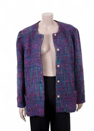 Veste longue Paul Mausner – tweed multicolore – boutons dorés vintage – taille 46-48 (XL), marque: Paul Mausner, état: Très bon état, taille: XL / 42 / 14, 30,00 €, 32,20 € Protection acheteurs incluse
