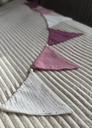 Girlande Kinderzimmer Dekoration Mädchen wimpelkette Deko Boho Musselin Lila Rose, merk: Sonstiges, staat: Nieuw zonder prijskaartje, € 17,00, € 18,55 inclusief Kopersbescherming