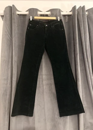 Vintage Miss Sixty Forest Green Velvet Flares – Size 30 UK 12 | Y2K Glam Statement, brand: Miss Sixty, condition: Very good, size: L / 12, £35.00, £37.45 includes Buyer Protection