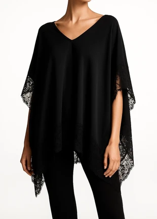 T-shirt noir à dentelle, marca: Shein, estado: Muito bom, tamanho: 4XL / 48 / 20, €5.00, €5.95 inclui Proteção do Comprador