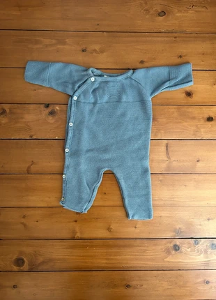 Pyjama tricoté bleu La Manufacture des Tout Petits 100% coton made in France 🇫🇷 taille 3 mois, brand: LA MANUFACTURE DE LAYETTE, condition: Very good, size: 1-3 months / 56 cm, €12.00, €13.30 includes Buyer Protection