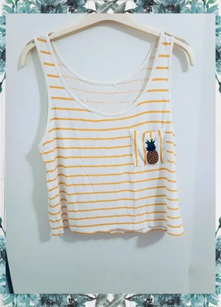 Camiseta top piña, marque: Tienda Local, état: Très bon état, taille: S / 36 / 8, 5,00 €, 5,95 € Protection acheteurs incluse