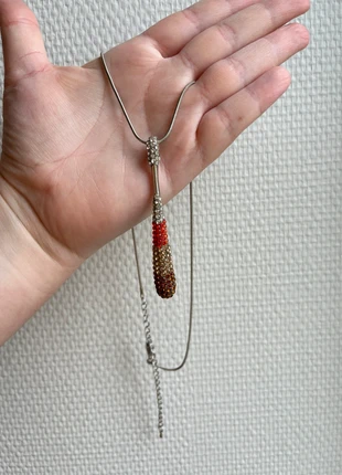 Collier pendentif cristal multicolore – Chaîne argentée, marque: Strass, état: Très bon état, 10,00 €, 11,20 € Protection acheteurs incluse