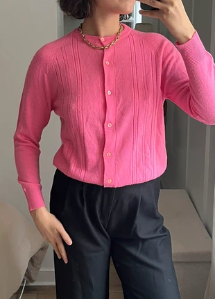 Cardigan manches longues vintage rose chic, marca: Vintage, estado: Muito bom, tamanho: S / 36 / 8, €15.00, €16.45 inclui Proteção do Comprador